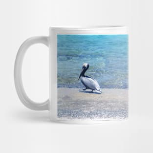 Strutting Pelican on the Beach Mug